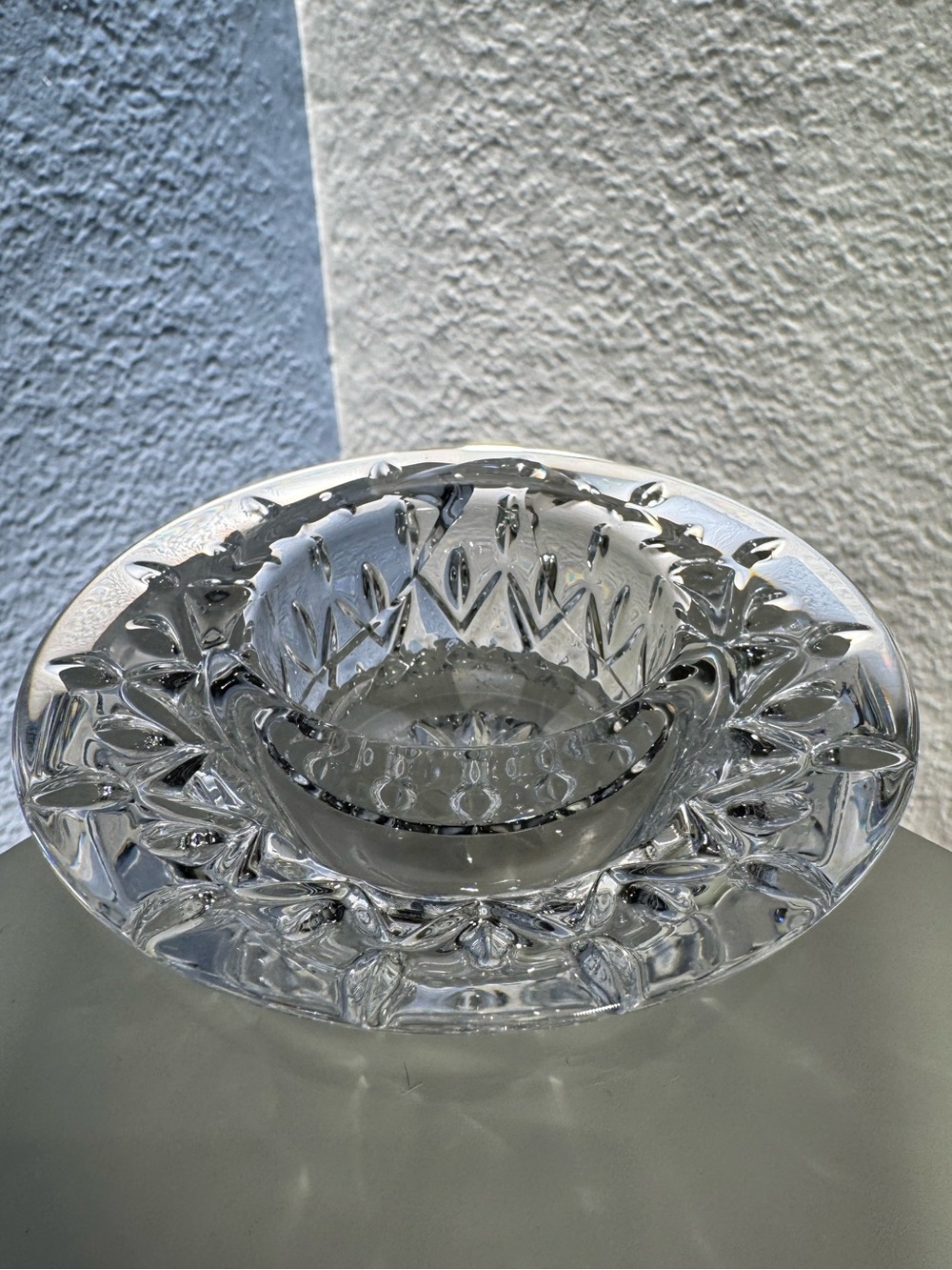 Waterford Lismore Crystal Votive Candle Holder Seahorse Signed